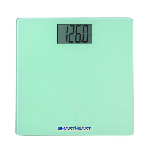 Smartheart SmartHeart Digital Weight Scale | 438 lbs / 199 kg Capacity | Tempered Glass Auto-On 19-101